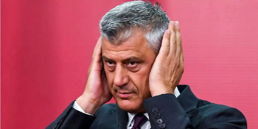 Kosovos Präsident Hashim Thaci bei einem Besuch in Mazedonien.