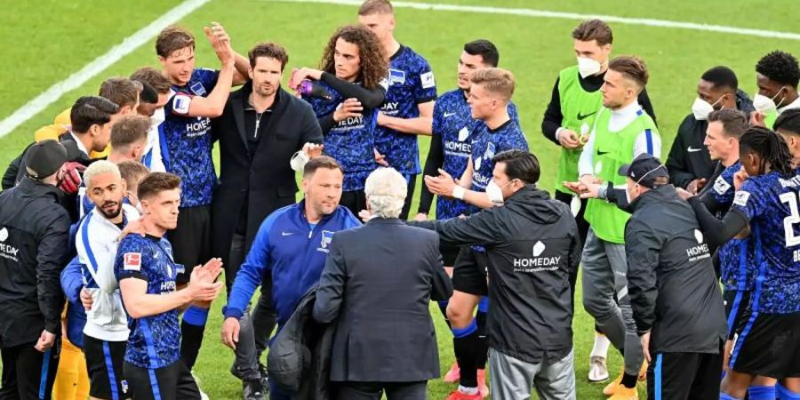 Die Berliner müssen fünf Spiele in 13 Tagen absolvieren. Foto: Torsten Silz/dpa