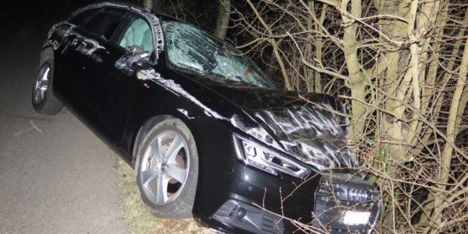 Das Fahrzeug erlitt einen Totalschaden. Unfall