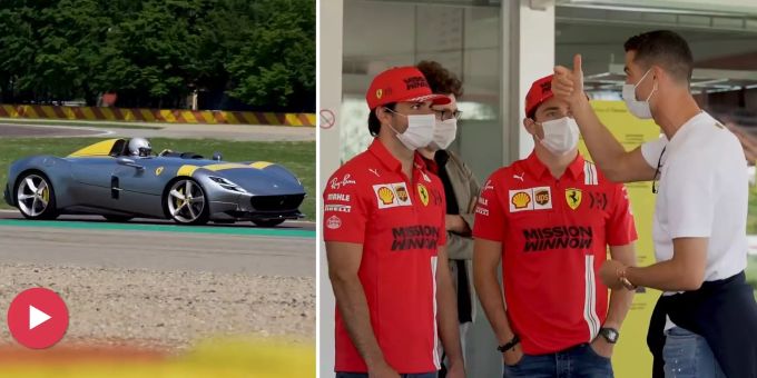 Mit Formel-1-Stars - CR7 testet seinen neuen Ferrari auf der Strecke