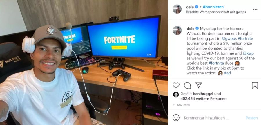 Der Tottenham-Star soll zu viel «Fortnite» gezockt haben.