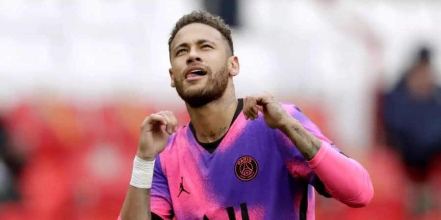 Neymar schoss PSG gegen Lens in Führung. Foto: Thibault Camus/AP/dpa