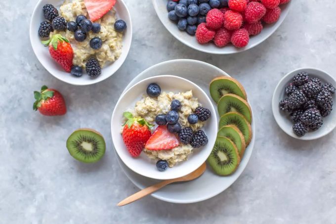 Haferflocken als Birchermüsli. Birchermüesli