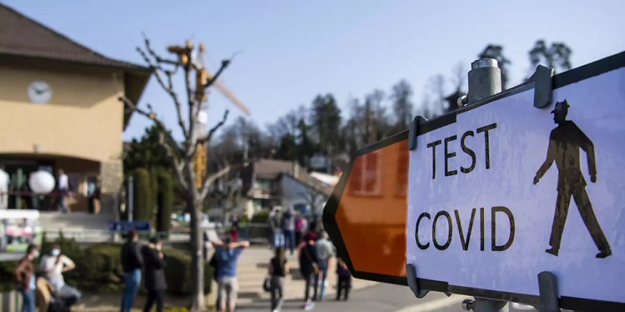 Ein Testzentrum in Mont-sur-Lausanne. (Archivbild)