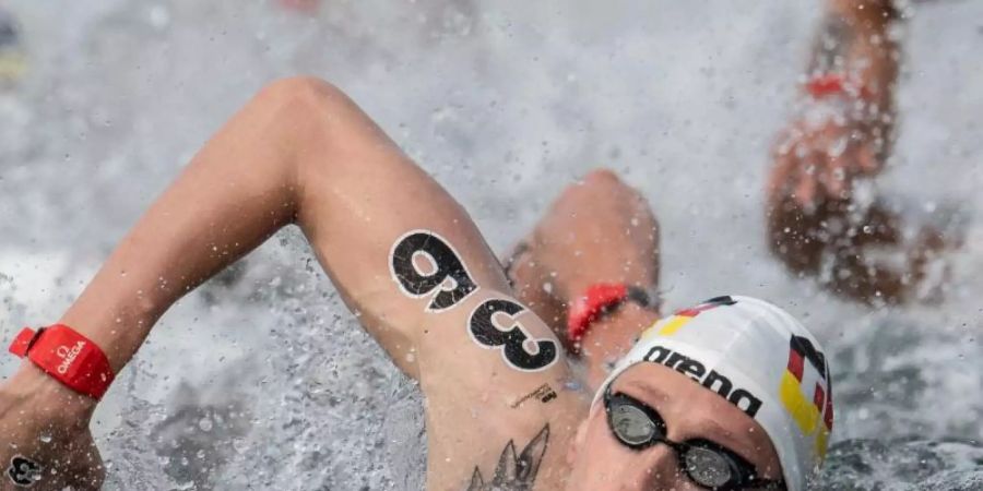 Florian Wellbrock und Co. müssen ins kalte Wasser springen. Foto: Bernd Thissen/dpa