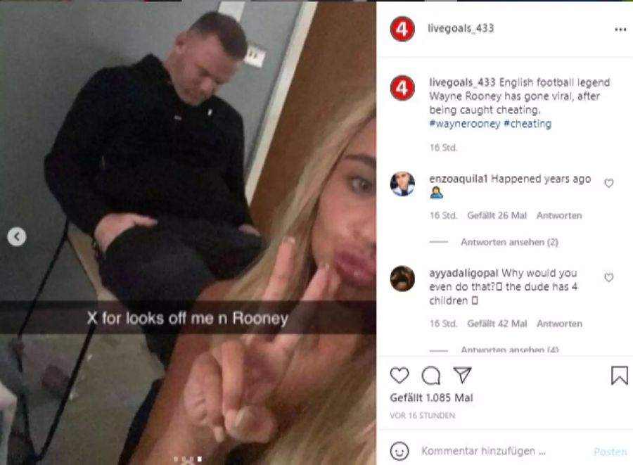 Wegen dieser Bilder schaltet Wayne Rooney die Polizei ein.