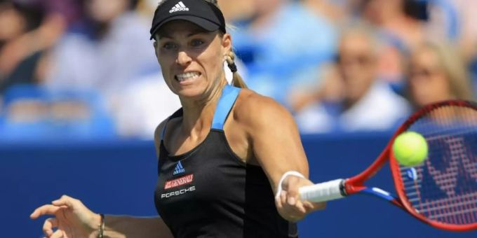 Ist im Halbfinale von Cincinnati ausgeschieden: Angelique Kerber. Foto: Aaron Doster/AP/dpa Women?s Tennis Association