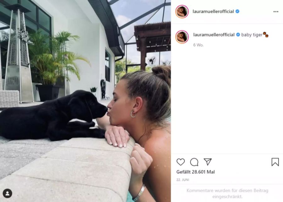 Laura Müller und ihr neues Familienmitglied Hund «Tiger».