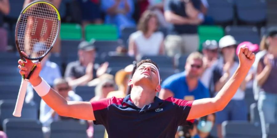 Filip Krajinovic steht im Finale von Hamburg. Foto: Daniel Bockwoldt/dpa