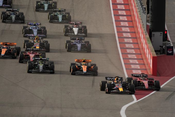 Der Start zum Sprintrennen der Formel 1 beim US-Grand-Prix in Austin. Formel 1 Austin Sprint