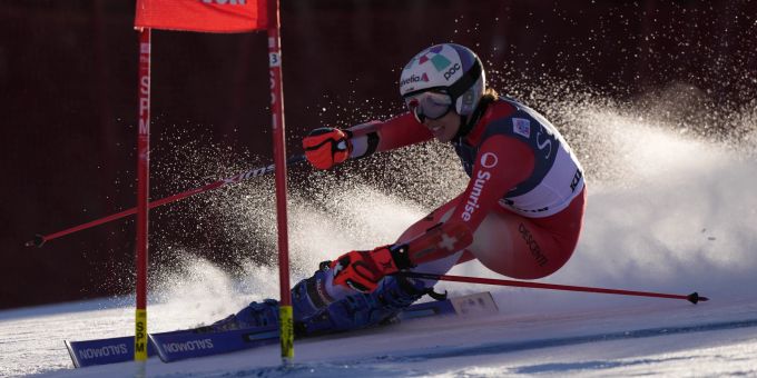 Michelle Gisin beim Riesenslalom in Killington. Michelle Gisin
