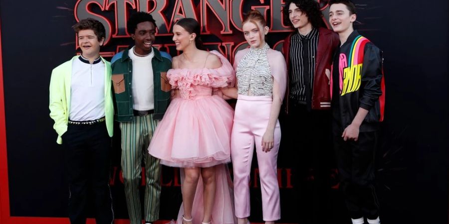 Die Stars aus «Stranger Things» auf dem roten Teppich.