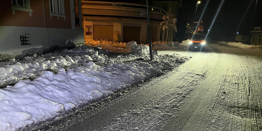 Unfallstelle in Niederuzwil.