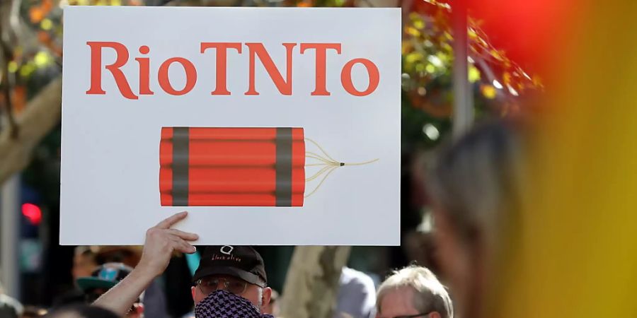 Die Sprengung von heiligen Stätten der Aborigenes durch Rio Tinto hatte in Australien zu Protesten geführt. (Archivbild)
