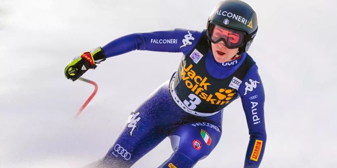 Sofia Goggia gewinnt vor Corinne Suter – am Freitag war es genau umgekehrt. Sofia Goggia Corinne Suter