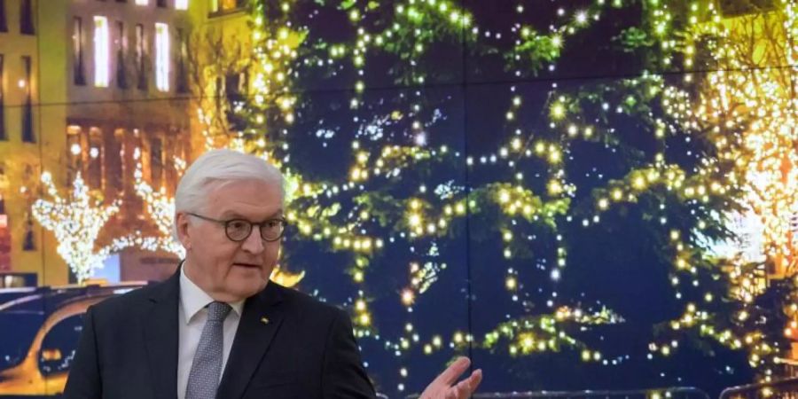 Frank-Walter Steinmeier sucht einen Namen für den Fuchs. Foto: Soeren Stache/dpa-Zentralbild/dpa