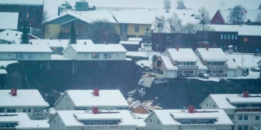 Zerstörte Häuser in Gjedrum