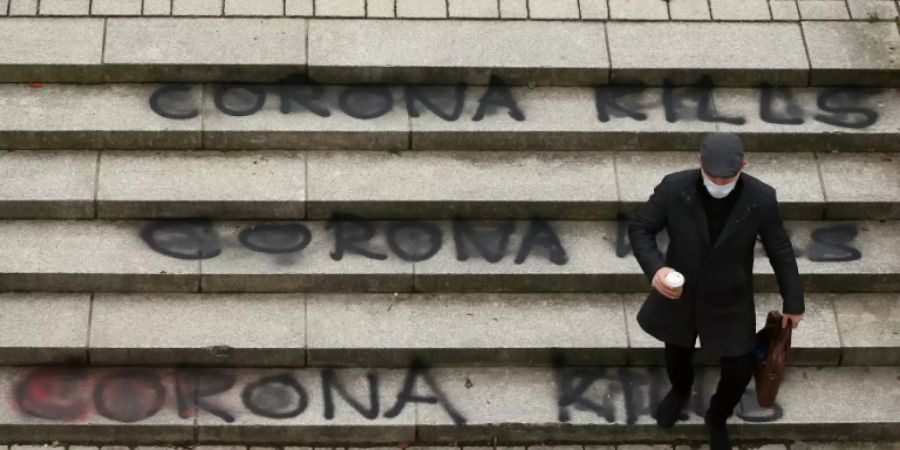 Corona-Graffiti in Frankfurt/Oder