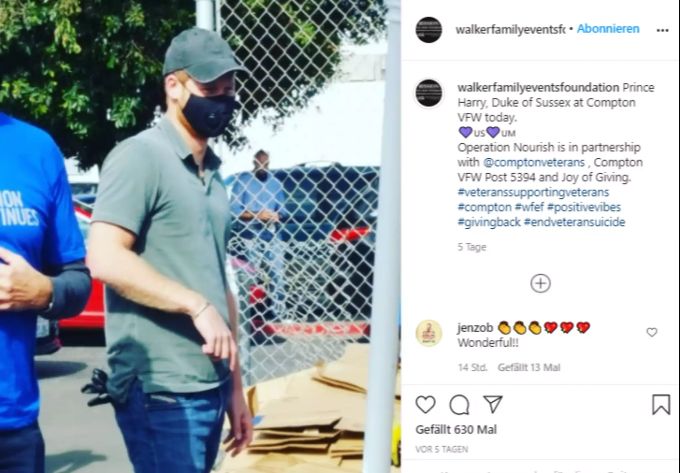 Prinz Harry bei einem gemeinnützigen Einsatz in Los Angeles. Prinz Harry