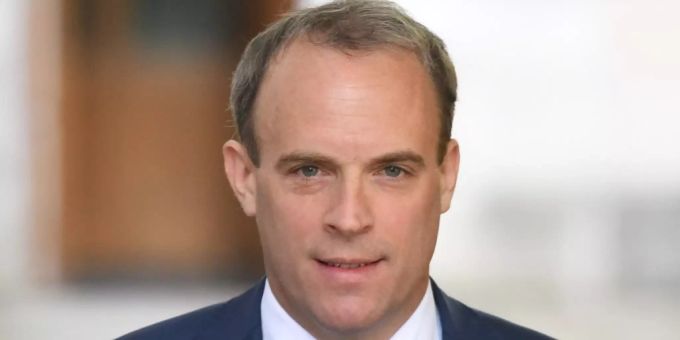 ARCHIV - Dominic Raab, britischer Aussenminister: «Eine globale Versorgung mit Impfungen ist notwendig, um das Coronavirus zu bekämpfen.» Foto: Stefan Rousseau/PA Wire/dpa/Archiv Dominic Raab