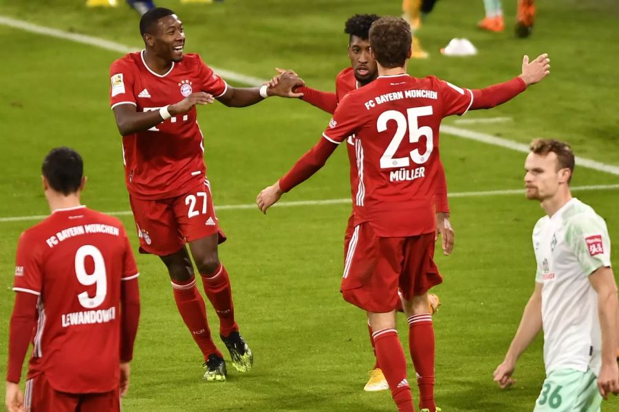 Kingsley Coman gleicht die Partie aus.