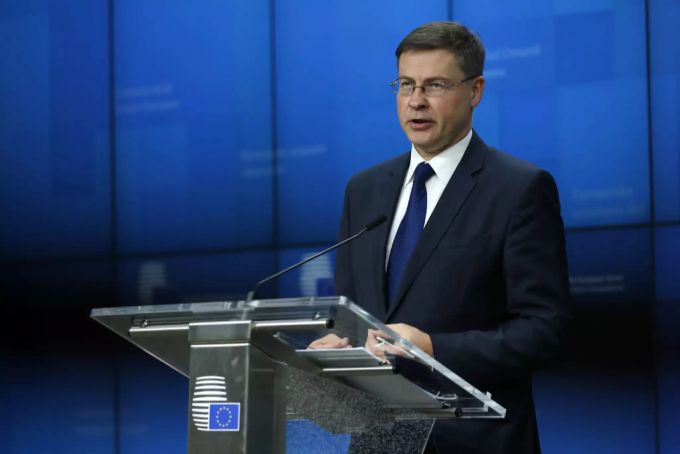 Der EU-Handelskommissar Valdis Dombrovskis. Valdis Dombrovskis