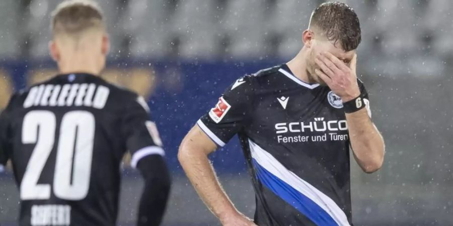 Arminia Bielefeld kassierte die fünfte Auswärtsniederlage in Folge. Foto: Tom Weller/dpa