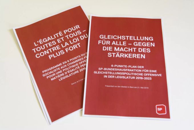 Der 6-Punkte-Plan zur Gleichstellungspolitik der SP-Bundeshausfraktion. SP Gleichstellung