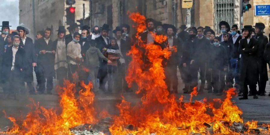 Proteste ultra-orthodoxer Juden in Mea Schearim