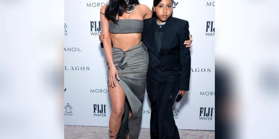 Kim Kardashian mit Tochter North West, die sie aus der Ehe mit Kanye West hat.