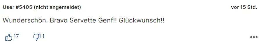 Für diesen User ist der Meistertitel «wunderschön».