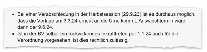Auszug aus einer internen E-Mail der Eidgenössischen Steuerverwaltung vom 28.2.2023 über die OECD-Mindeststeuer. OECD-Mindeststeuer Plan B