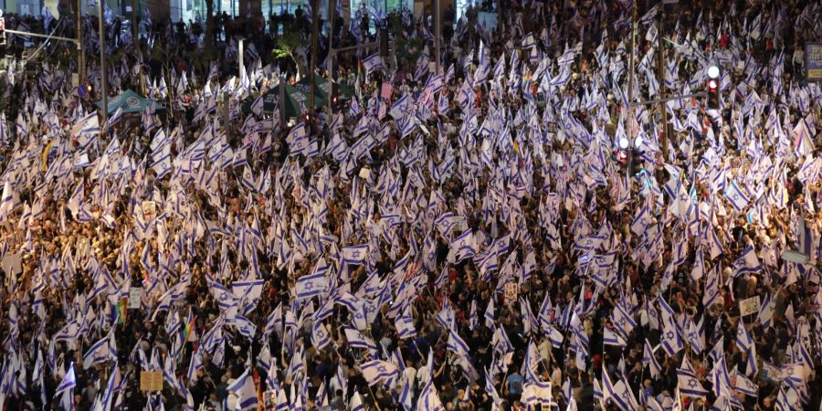 Protest against the justice system reform in Tel Aviv