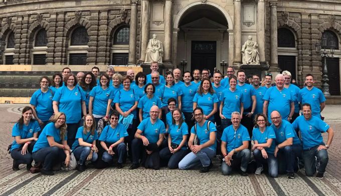 Der Musikverein beim Blasmusikfestival Bad Schlema