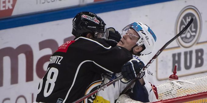 Der Luganese Raffaele Sannitz (links) und Zugs Carl Klingberg mögen einander hier nicht