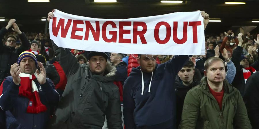 Arsenal-Fans forderten die Entlassung von Arsène Wenger.