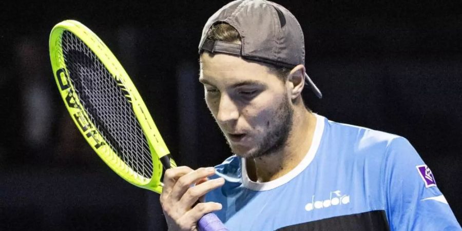 Steht in Paris im Achtelfinale: Jan-Lennard Struff. Foto: Alexandra Wey/KEYSTONE/dpa