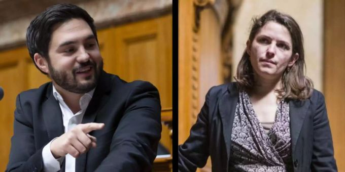 Cédric Wermuth und Mattea Meyer übernahmen das Präsidium der SP Schweiz im Herbst 2020. wermuth Mattea Meyer