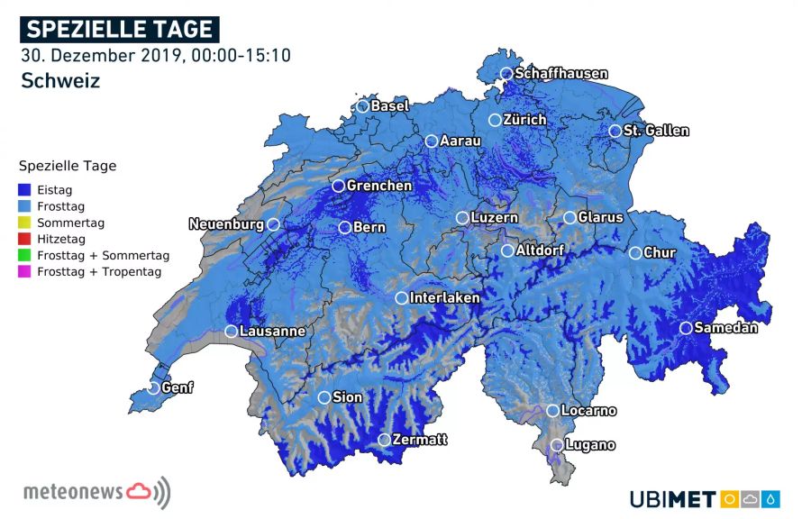 Schweiz Eistage Frosttage