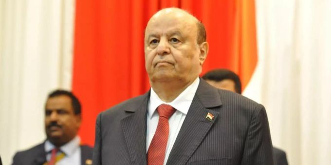 Abed Rabbo Mansur Hadi, Präsident des Jemen, nimmt an einer Sitzung des jemenitischen Parlaments teil. Abed Rabbo Mansur Huthi