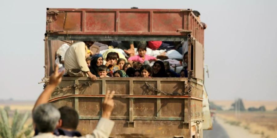 Syrische Kurden auf der Flucht