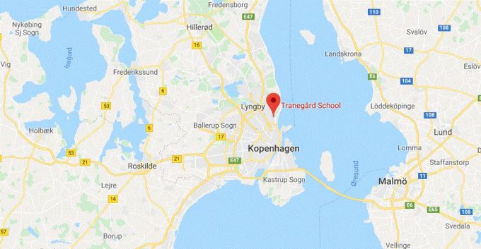 Die Tranegaard-Schule befindet sich nördlich von Kopenhagen. royals