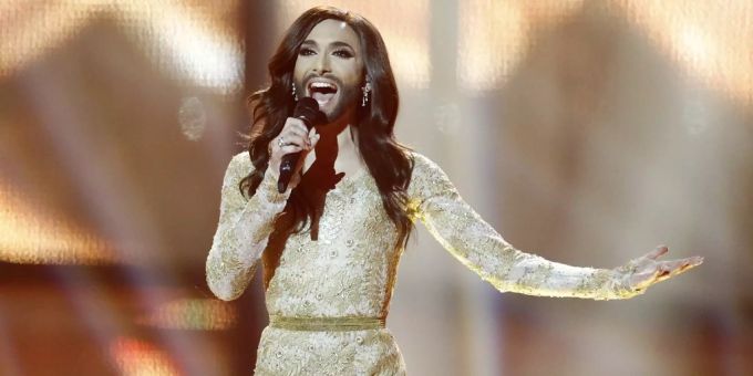 Travestiekünstler Conchita Wurst holte sich 2014 am Eurovision Song Contest in Dänemark den Sieg. eurovision song contest