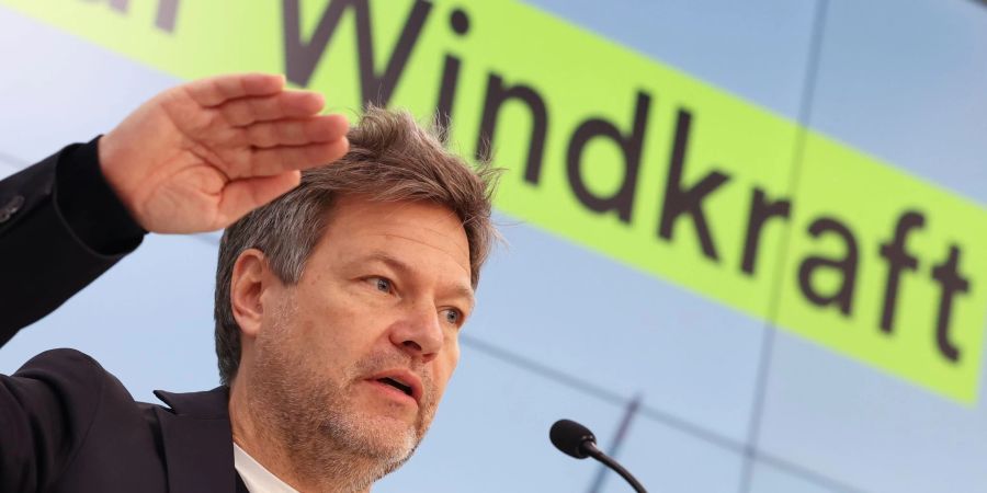 Bundeswirtschaftsminister Robert Habeck (Grüne) bei einem Pressetermin in Berlin.