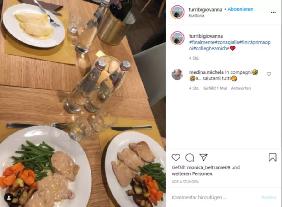 Restaurants dürfen in den Gelben Zonen in Italien wieder öffnen.