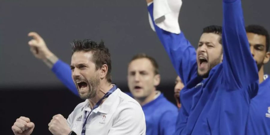 Frankreich setzte sich gegen Portugal durch und steht im Viertelfinale. Foto: Petr David Josek/AP POOL/dpa
