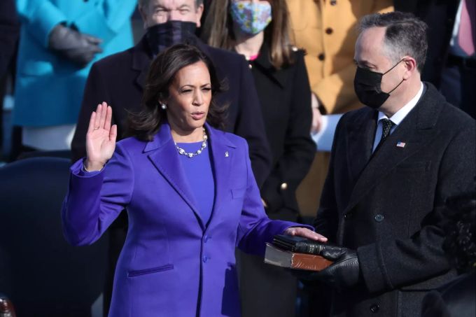 Kamala Harris ist die neue Vizepräsidentin der USA. US Presidential Inauguration 2021