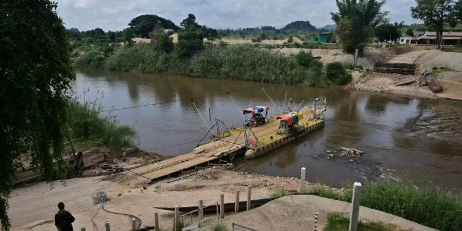 Grenzkontrolle an der Grenze von Thailand und Myanmar