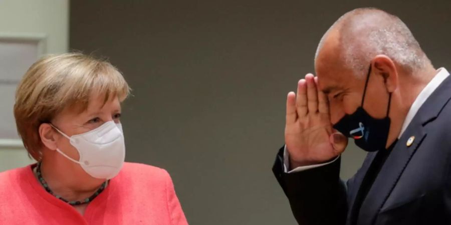 Kanzlerin Merkel und Bulgariens Regierungschef Borissow