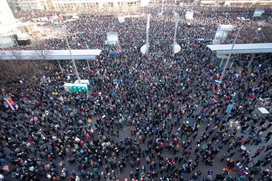 Demonstration «Querdenken» in Leipzig